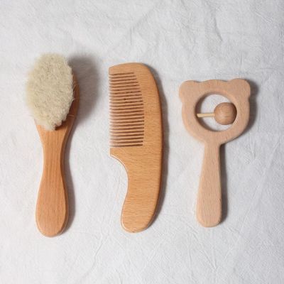 brosses cheveux pour bebe bois