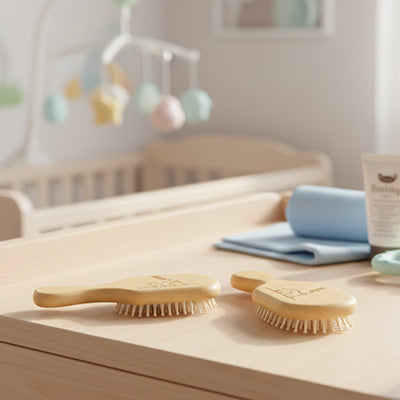 brosses cheveux pour bebe poils souples en fibres naturelles