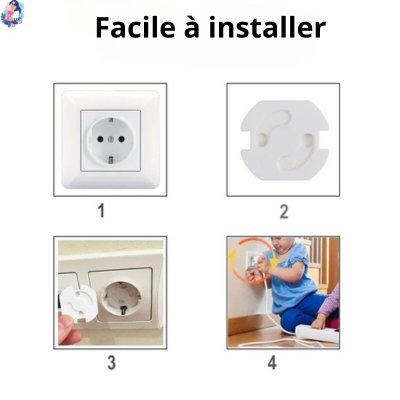 Cache prise bebe safety installation