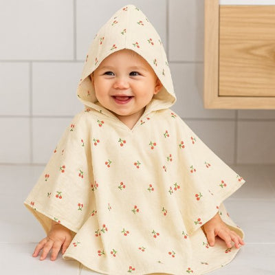 cape de bain bebe coupe poncho