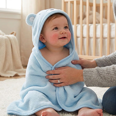 cape de bain bebe ultra douce matiere douce absorption rapide