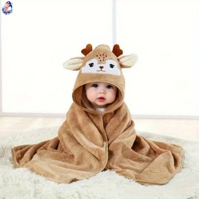 cape de bain bebe ultra douce capuche integree