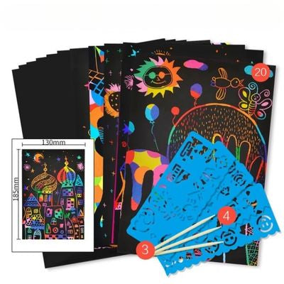 carte a gratter noir