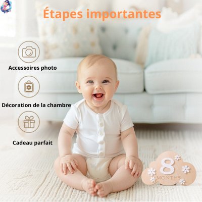 Carte bébé naissance en bois CARDS - bebemam.com