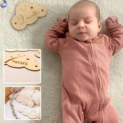 Carte bébé naissance en bois CARDS - bebemam.com