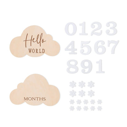 Carte bébé naissance en bois CARDS - bebemam.com