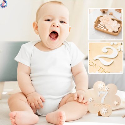 Carte bébé naissance en bois CARDS - bebemam.com