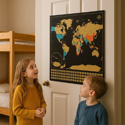 carte du monde a gratter​ ludique