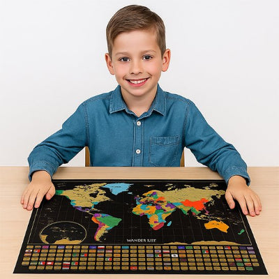 carte du monde a gratter​ qualite cartographique