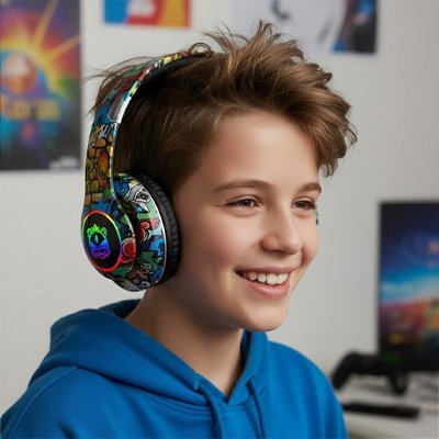 casque audio enfant microphone flexible