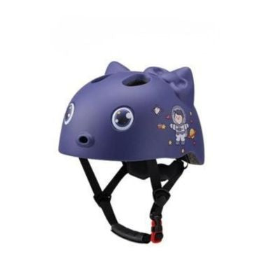 casque velo enfant astronaute bleu