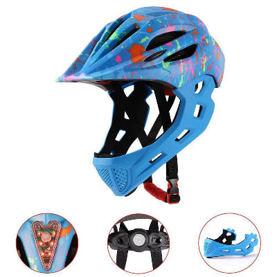 casque velo enfant bleu fonces