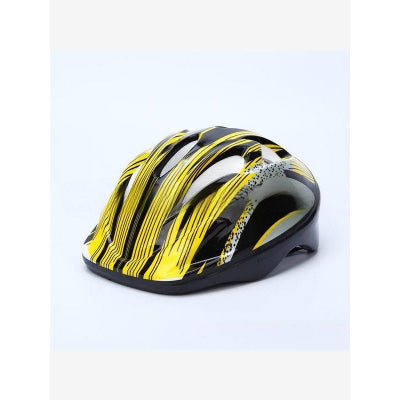 casque velo enfant jaune et noir