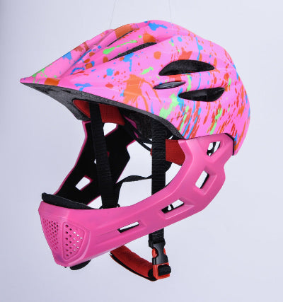 casque velo enfant rose fonce