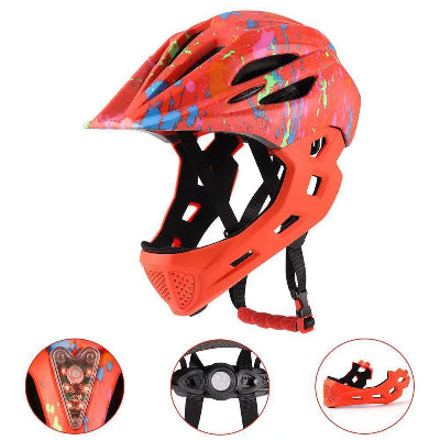 casque velo enfants orange