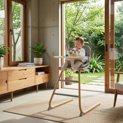 chaise haute evolutive en bois reglable