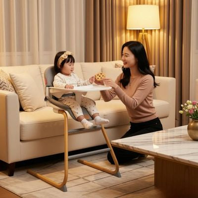 chaise haute evolutive en bois securite