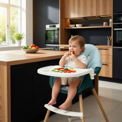 chaise haute evolutive vert