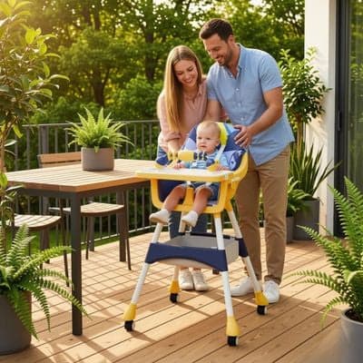  chaise haute inclinable securite