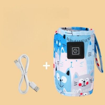 chauffe biberon portable bleu