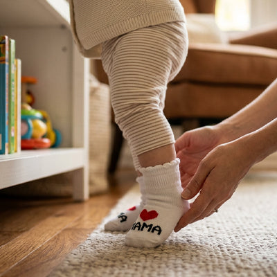 chaussette bebe coeur