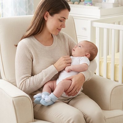 chaussettes bebe bord cotele antiglissement