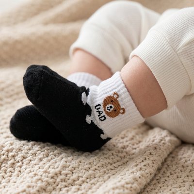 chaussettes bebe bord cotele elastique