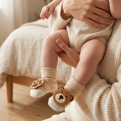 chaussettes bebe motifs decoratifs