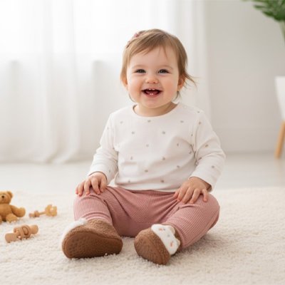 chausson bebe decoration 3D amusante