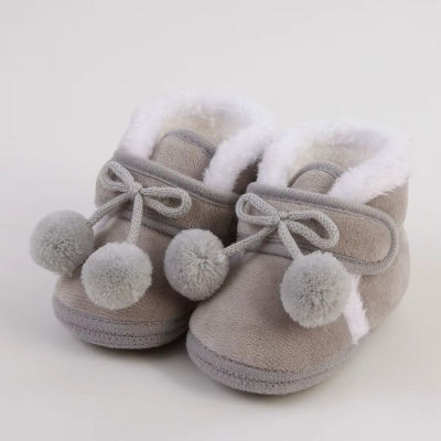 chausson bebe gris