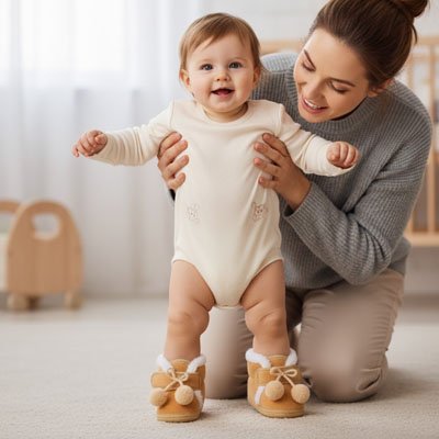 chausson bebe interieur doux