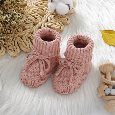 chaussons bebes roses