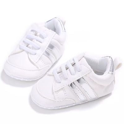 chaussure bebe bande gris