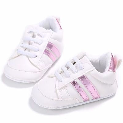 chaussure bebe bande rose