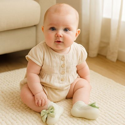 chaussure bebe fille nœud decoratif 