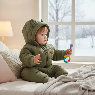 combinaison bebe vert