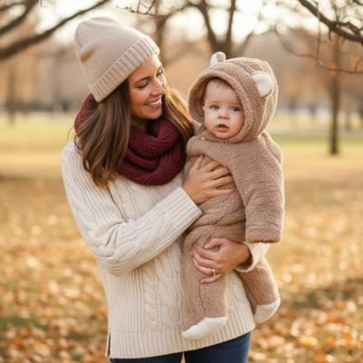 combinaison hiver pour bebe coloris neutres et naturels