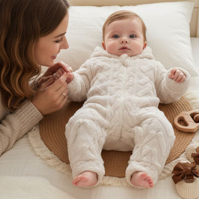 combinaison hiver pour bebe ecru