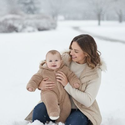 combinaison hiver pour bebe marron