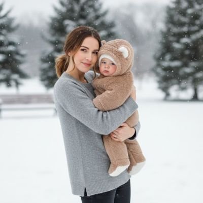 combinaison hiver pour bebe matiere douce et pelucheuse