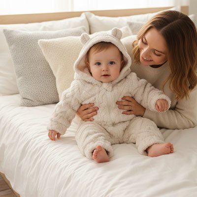 combinaison hiver pour bebe texture epaisse isolante 