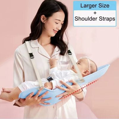 coussin d allaitement pour bebe bleu avec bretelles