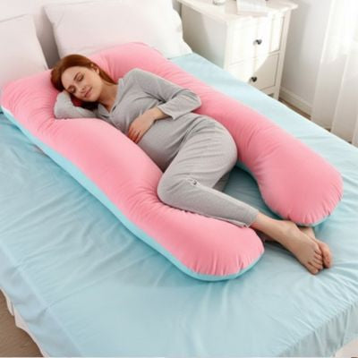 coussin de grossesse rose bleu