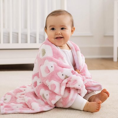 couverture bebe baby eleph double face