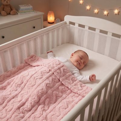couverture bebe rose pastele