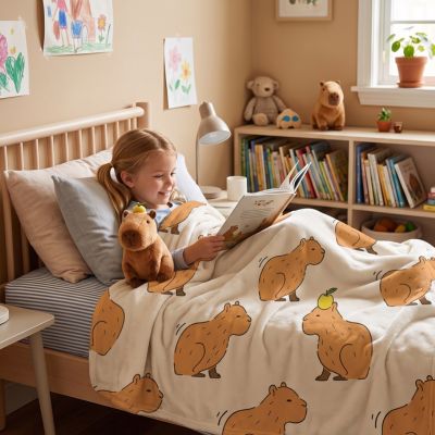 couverture enfant capybaras