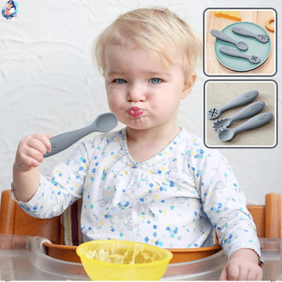 Cuillères en silicone SPOON FORK™ - bebemam.com