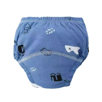 culotte d apprentissage ours blanc sur fond bleu