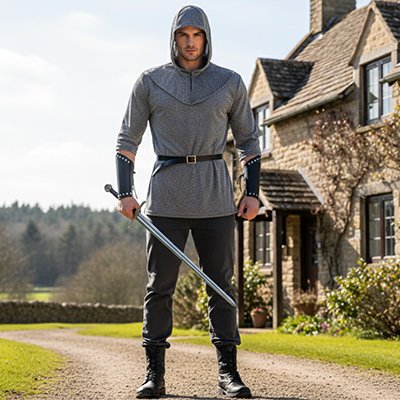 deguisement chevalier tissu resistant
