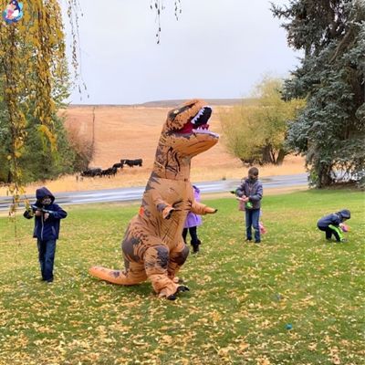 deguisement gonflable dinosaure t rex taille spectaculaire